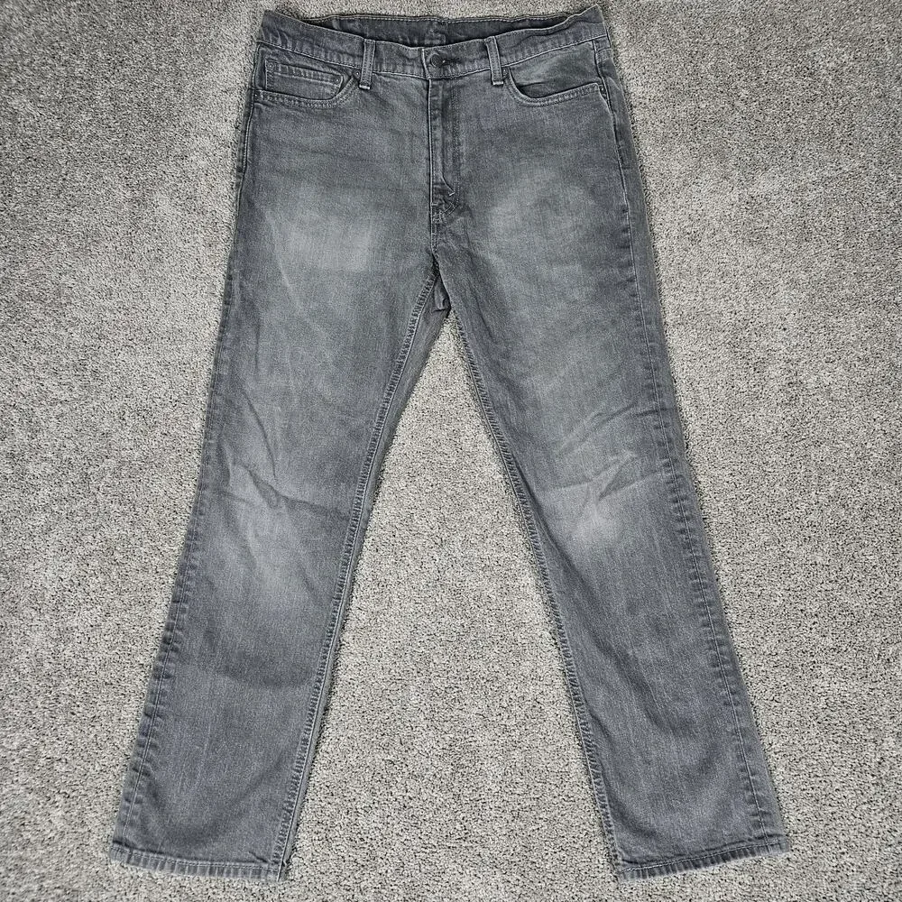 Levis 541 Jeans Men 36x31 (Tag 38x34) Gray Athletic Taper Denim Pants Stretch